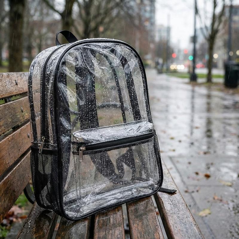 Transparent PVC Outdoor Sports - Canvas Backpack Casual avaliação e preço