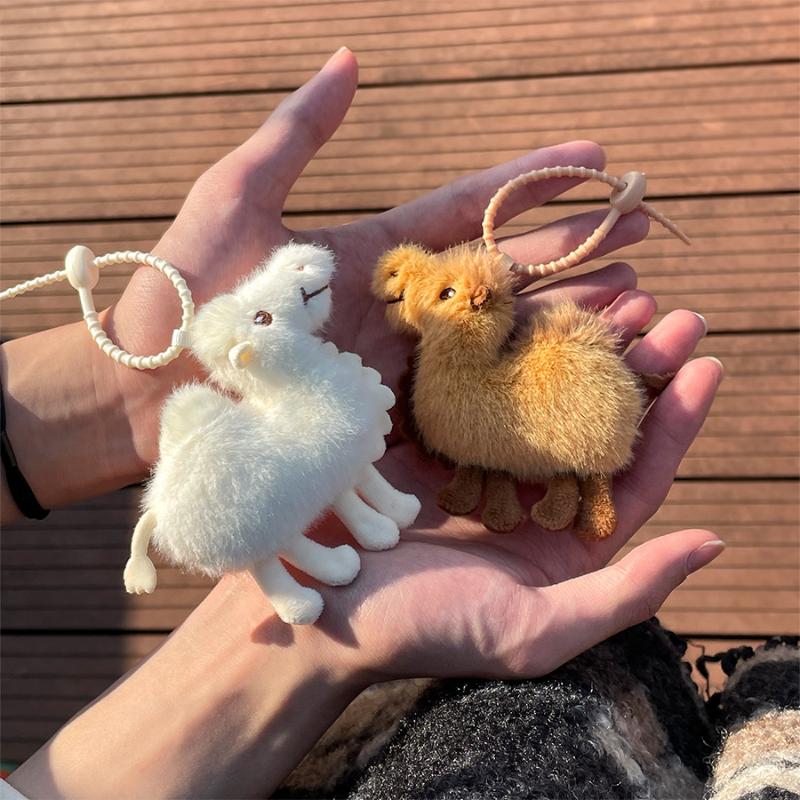 1PCS Mini Camel Plush Keychain - Mini Backpack Purse avaliação e preço