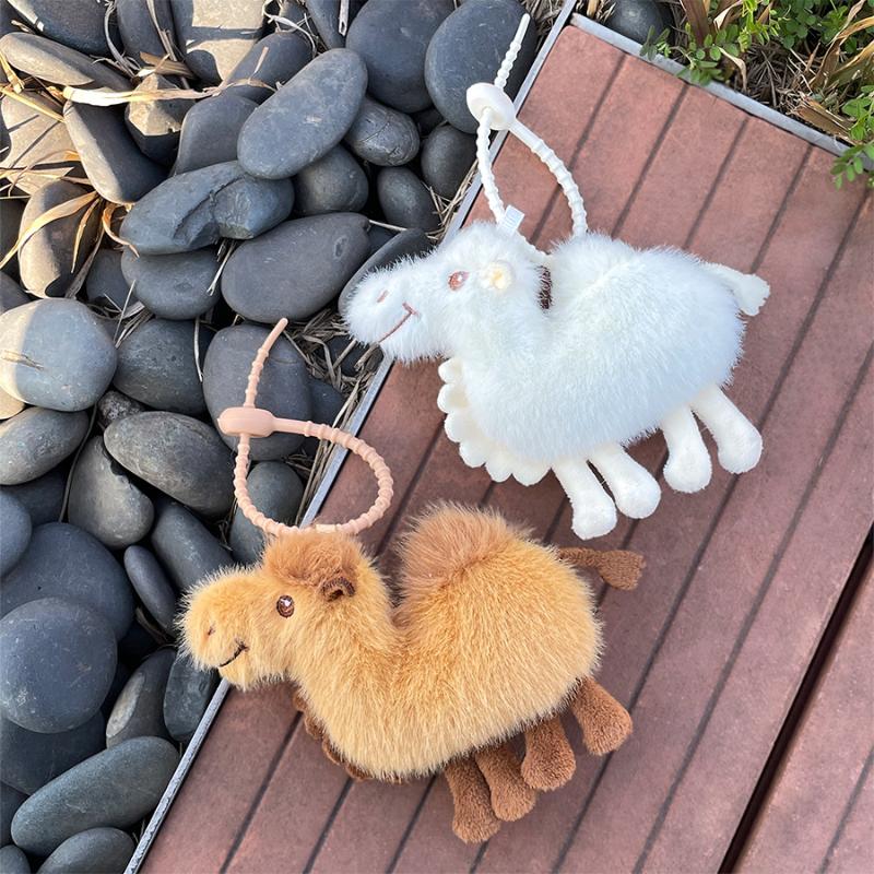 1PCS Mini Camel Plush Keychain - Mini Backpack Purse avaliação e preço