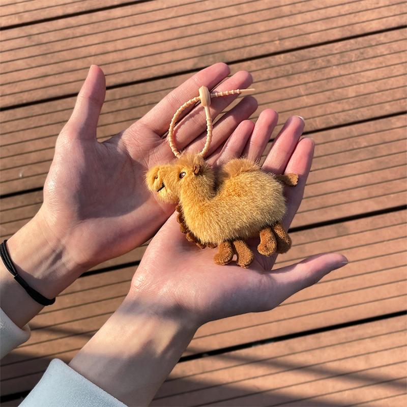 1PCS Mini Camel Plush Keychain - Mini Backpack Purse avaliação e preço