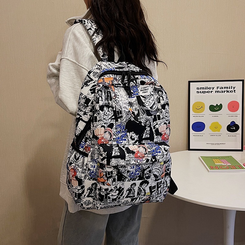 Trendy One Piece Luffy Anime B - School Backpack Teen avaliação e preço