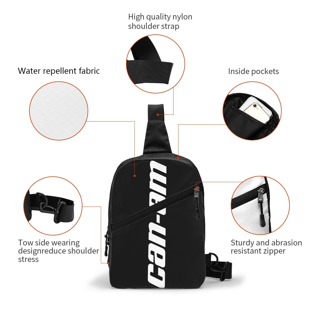 custom Motorcycle BRP Can-Am P - Sling Backpack Shoulder avaliação e preço
