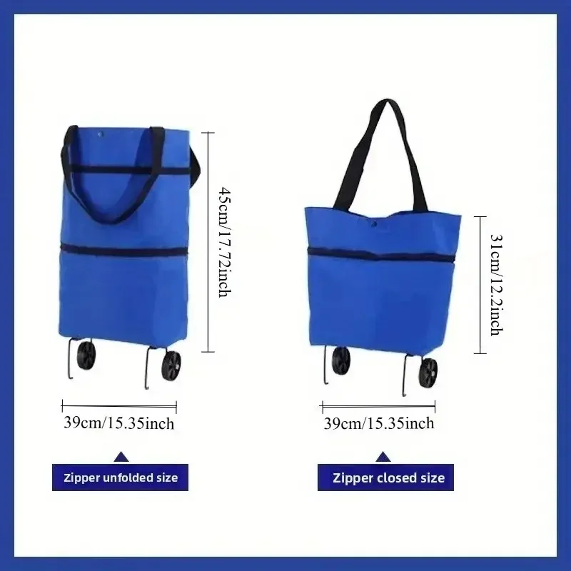 1pc Portable Shopping Cart wit - Foldable Backpack Small avaliação e preço
