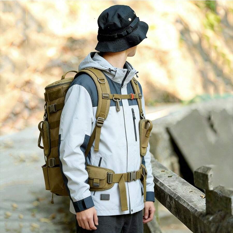 Large Capacity Tactical Backpa - Hiking Backpack Waterproof avaliação e preço