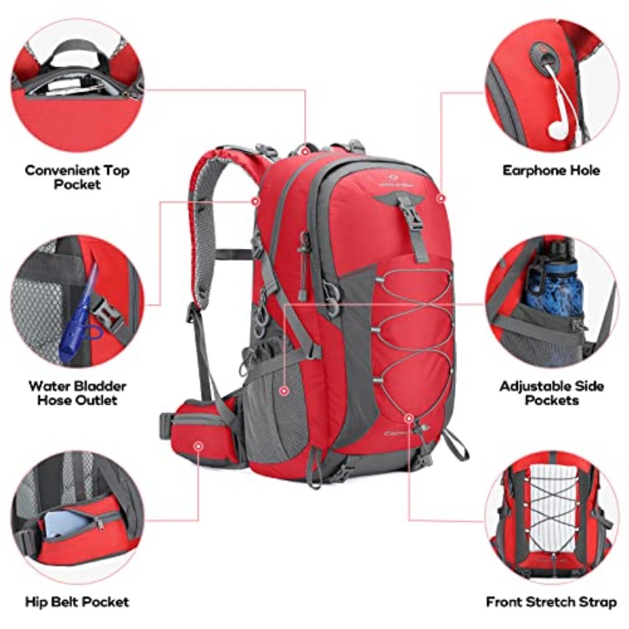 Hiking Backpack, Camping Backp - Rain Cover Backpack avaliação e preço