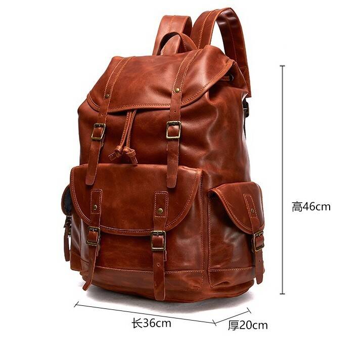 XZAN Men S Bags Fashion Europe - Leather Backpack Vintage avaliação e preço