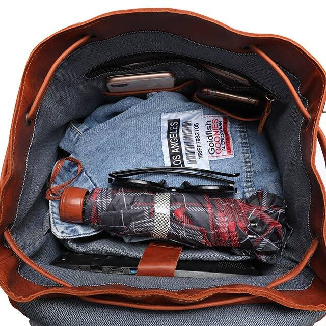 XZAN Men S Bags Fashion Europe - Leather Backpack Vintage avaliação e preço
