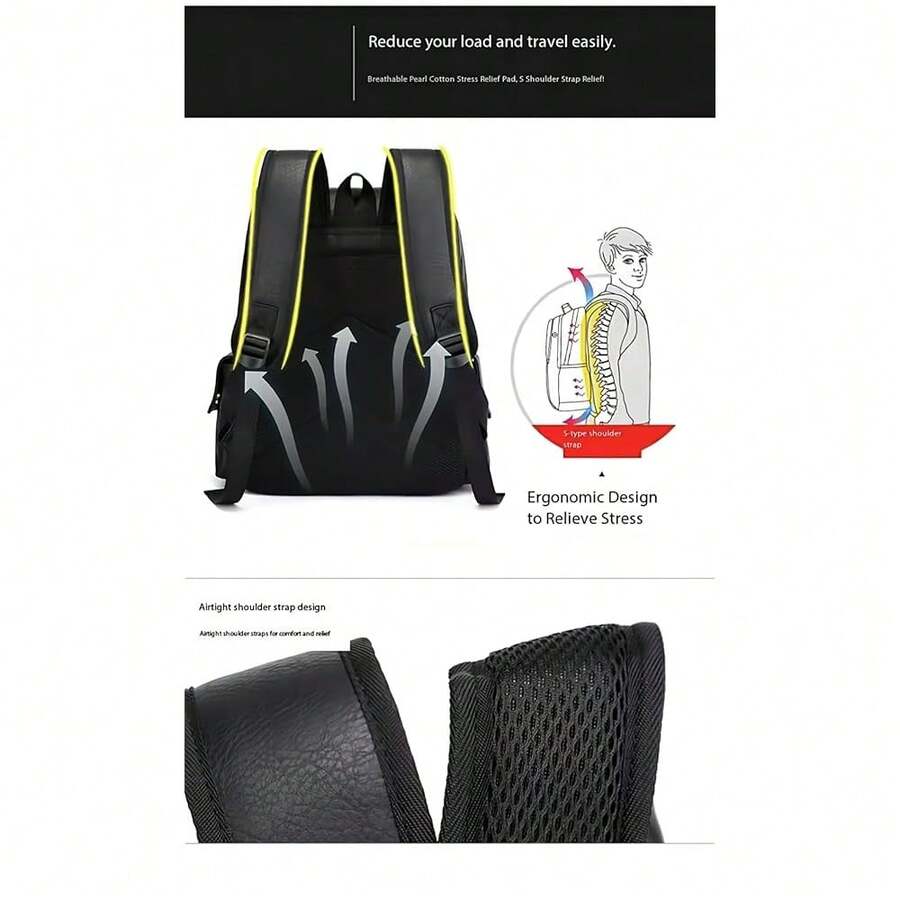PU Leather Backpack For Men An - Leather Backpack Vintage avaliação e preço
