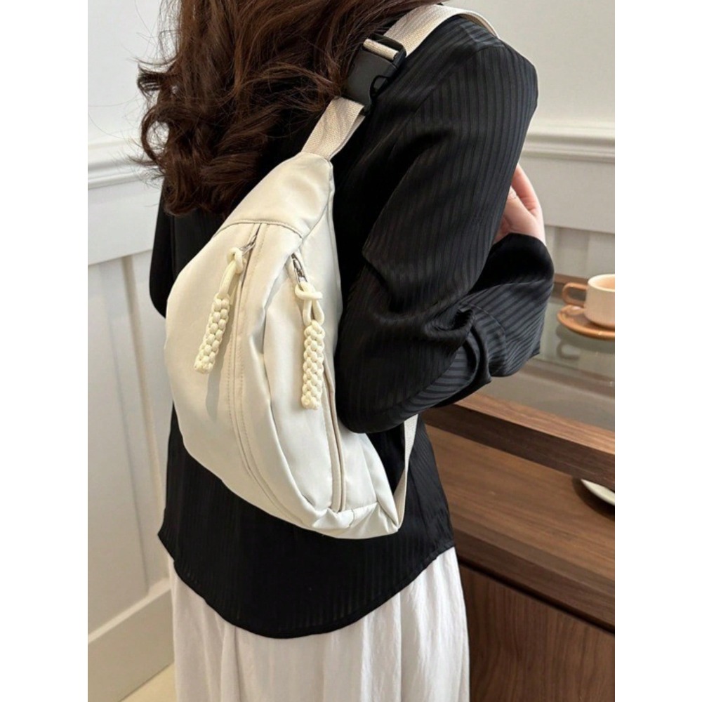Large Capacity Nylon Chest Bag - Sling Backpack Shoulder avaliação e preço