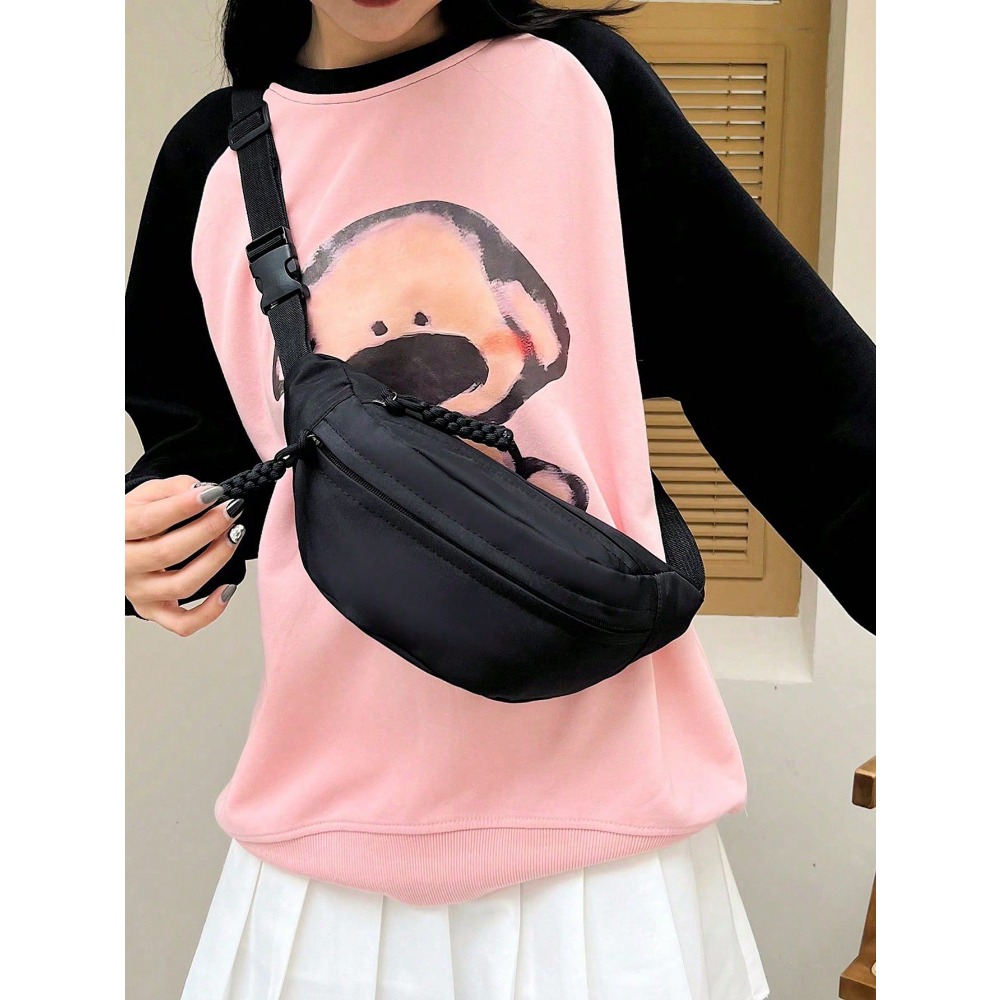 Large Capacity Nylon Chest Bag - Sling Backpack Shoulder avaliação e preço