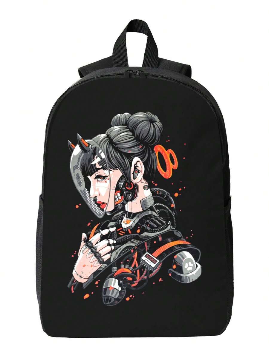 Cyberpunk Cyborg Girl Waterpro - Travel Backpack Anti Theft avaliação e preço