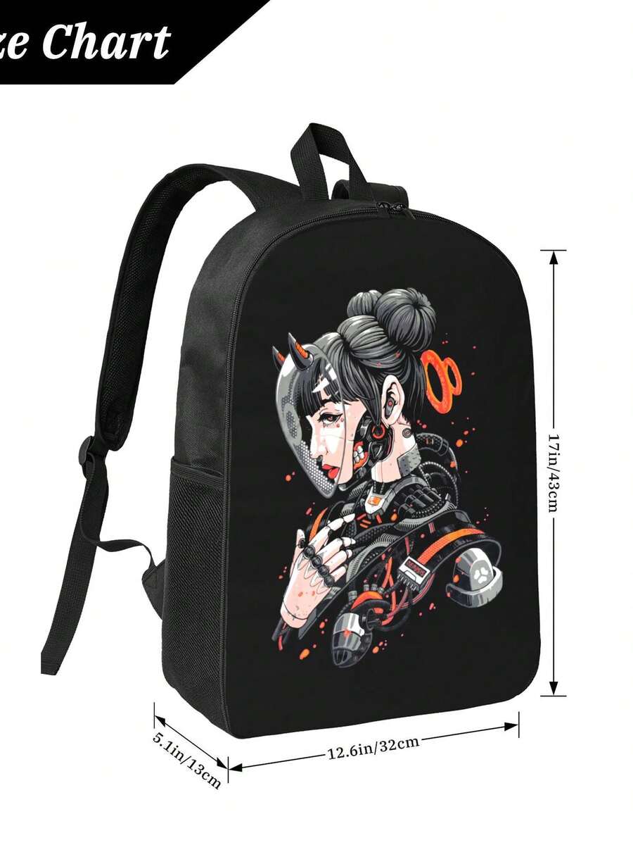 Cyberpunk Cyborg Girl Waterpro - Travel Backpack Anti Theft avaliação e preço