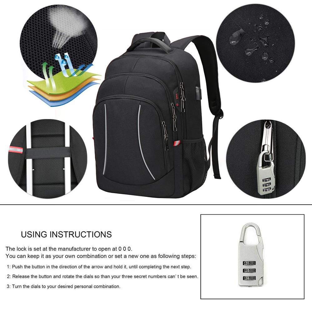 Men Multifuction Travel Laptop - Travel Backpack Anti Theft avaliação e preço