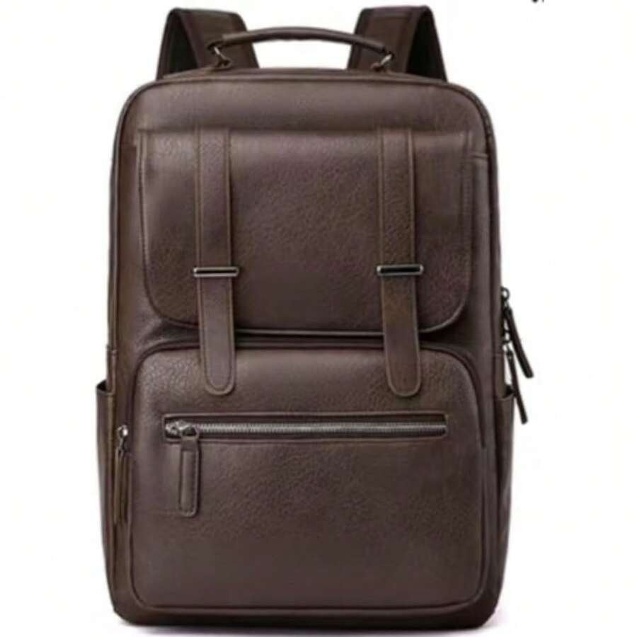 PU Leather Backpack For Men An - Leather Backpack Vintage avaliação e preço