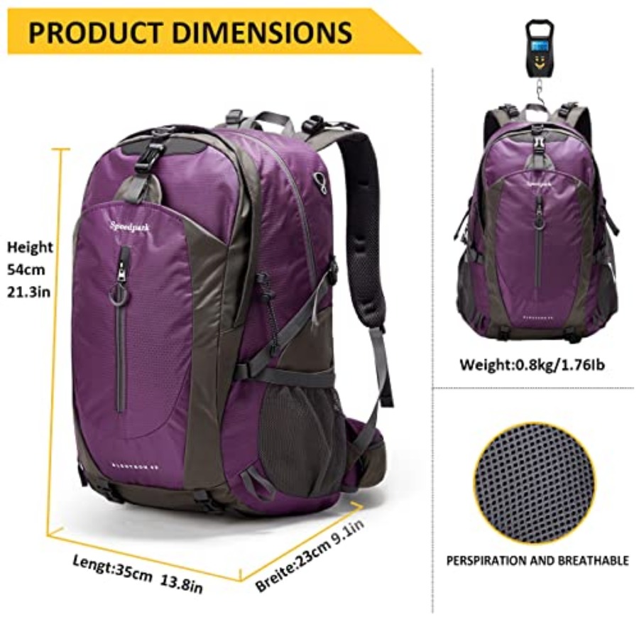 Hiking Backpack 40L Waterproof - Rain Cover Backpack avaliação e preço