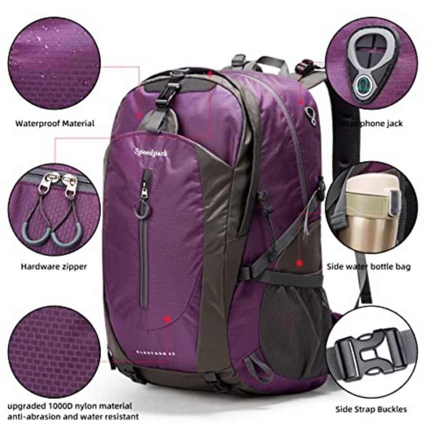 Hiking Backpack 40L Waterproof - Rain Cover Backpack avaliação e preço