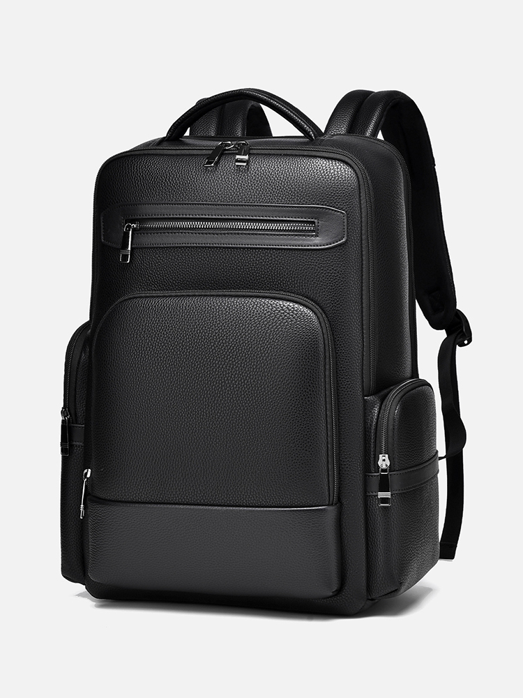 Men's Fashion Backpack PU Leat - Laptop Backpack 15.6 avaliação e preço