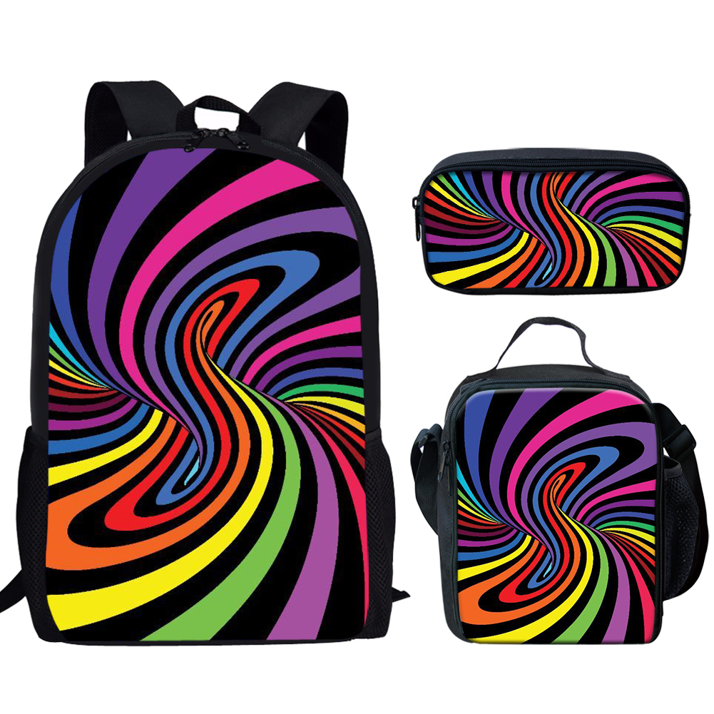 Rainbow Pride Stripes Print 3S - School Backpack Teen avaliação e preço
