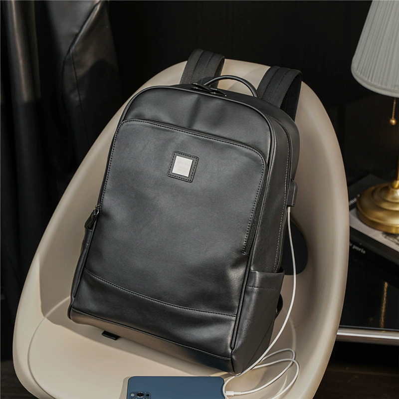 Man's PU Leather Backpack Exec - Leather Backpack Vintage avaliação e preço