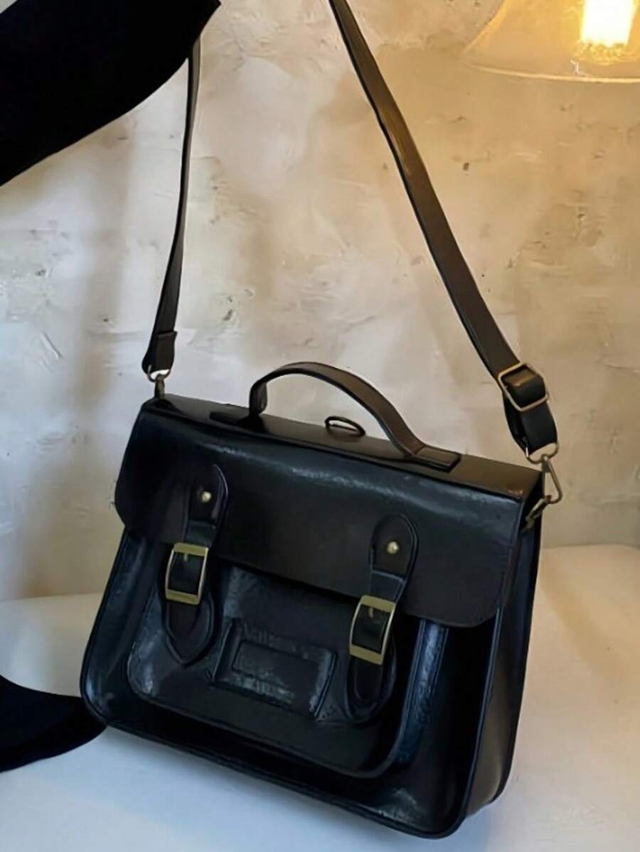 Retro British Style Satchel Ba - Leather Backpack Vintage avaliação e preço