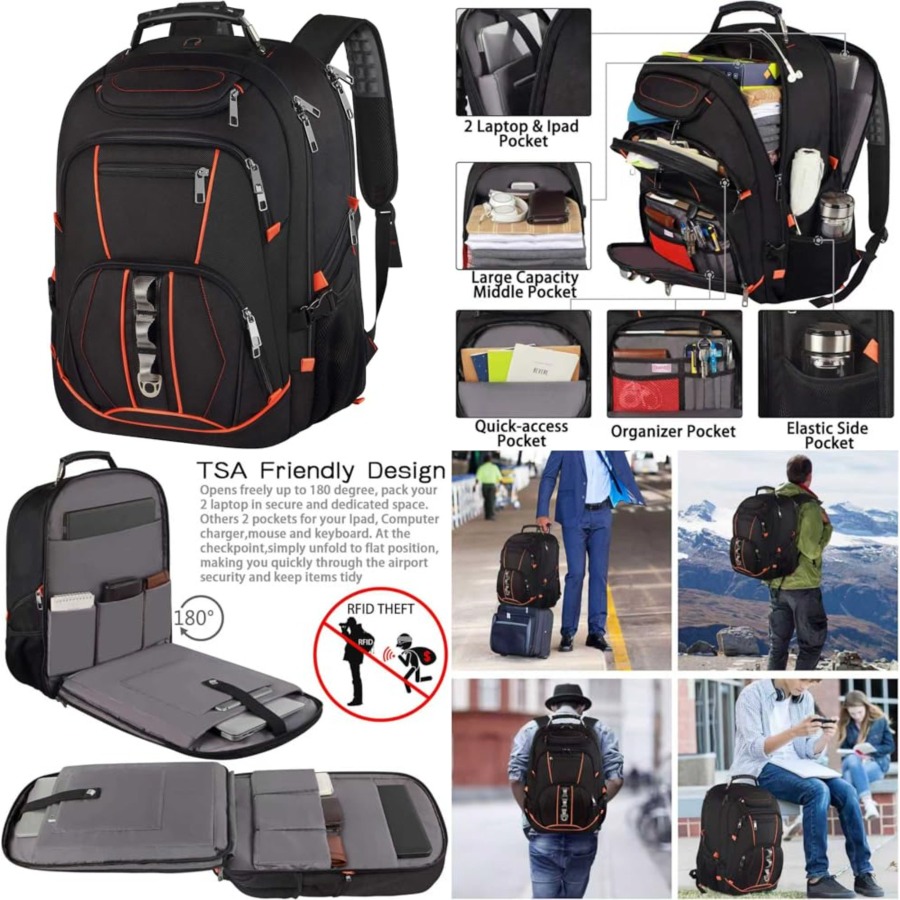 Travel Laptop Backpack, Extra  - Travel Backpack Anti Theft avaliação e preço