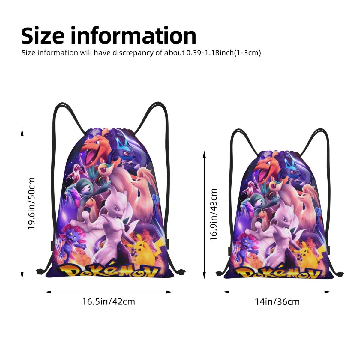 Cute Cartoon Manga Poke-Mon Ba - Drawstring Gym Bag avaliação e preço