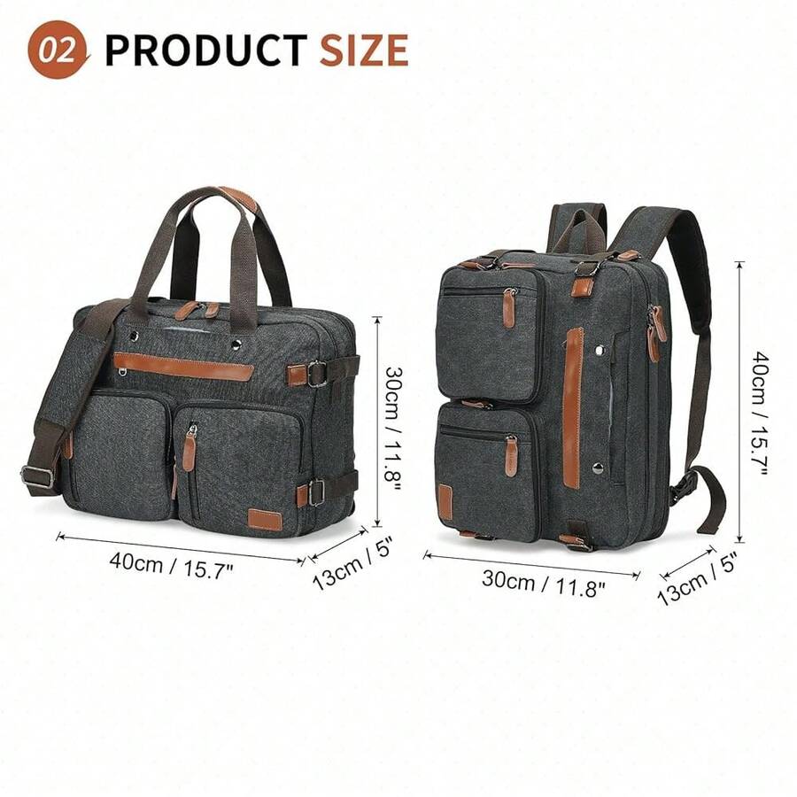 Canvas Laptop Backpack 3-In-1  - Canvas Backpack Casual avaliação e preço