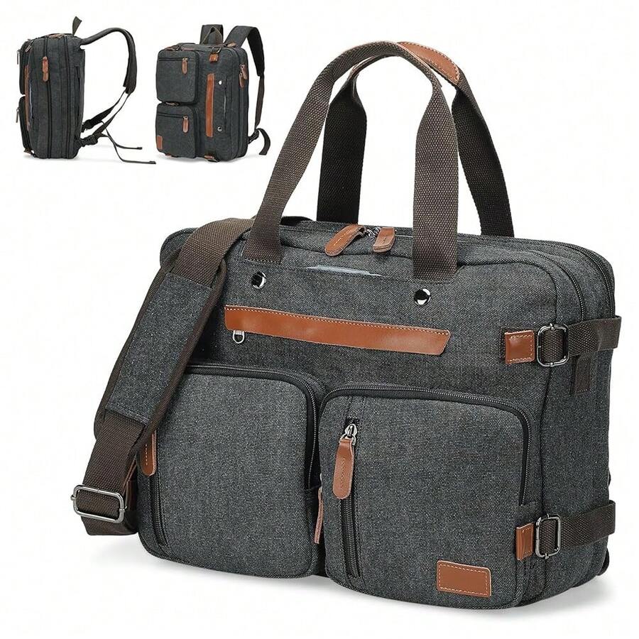Canvas Laptop Backpack 3-In-1  - Canvas Backpack Casual avaliação e preço