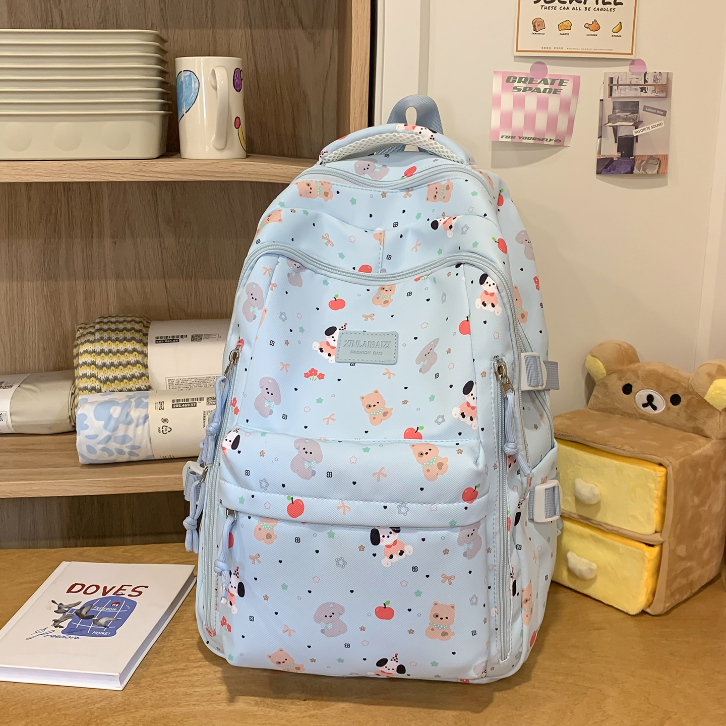 Cute Animal Print Backpack Wom - School Backpack Teen avaliação e preço