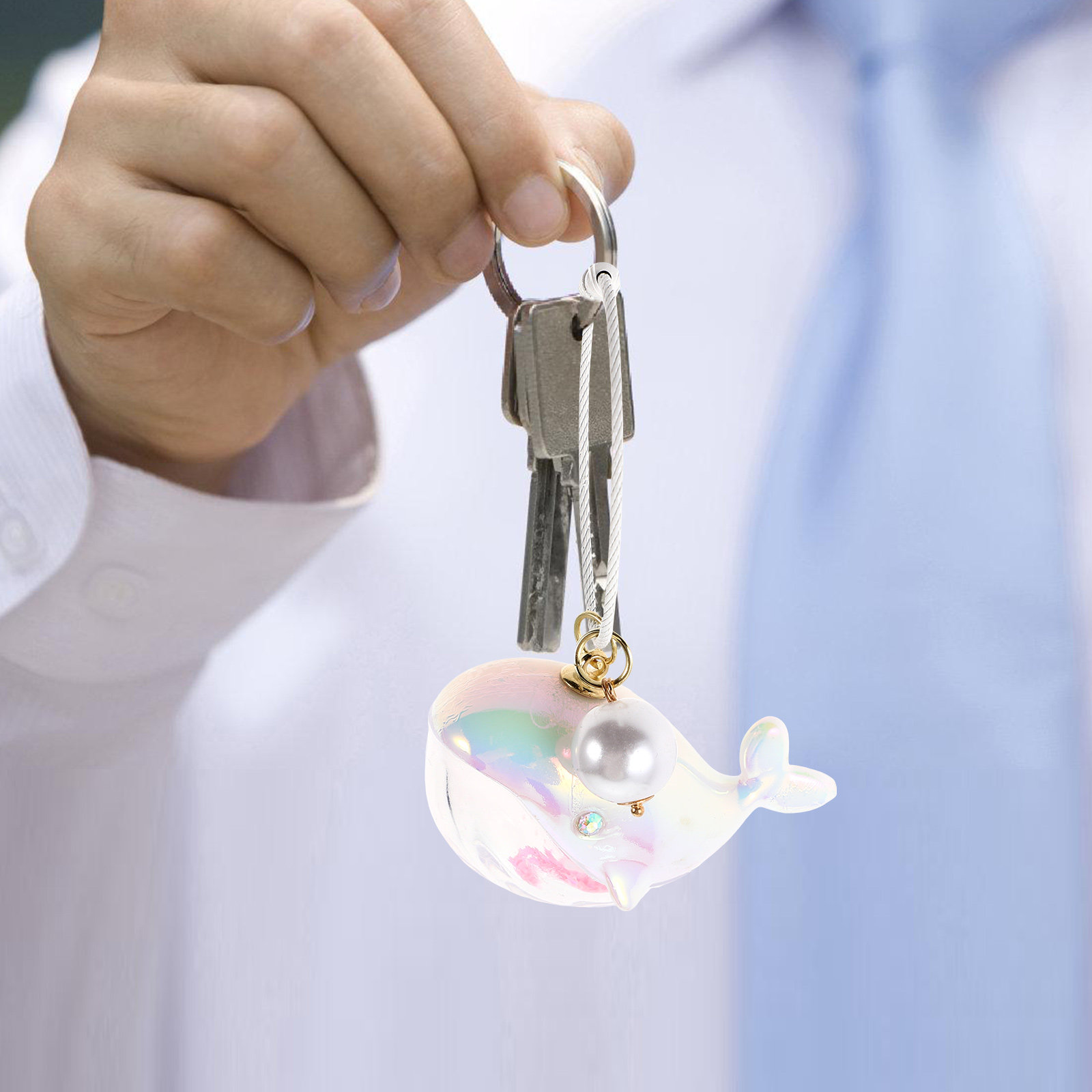 Adorable Whale Keychain Charm  - Mini Backpack Purse avaliação e preço