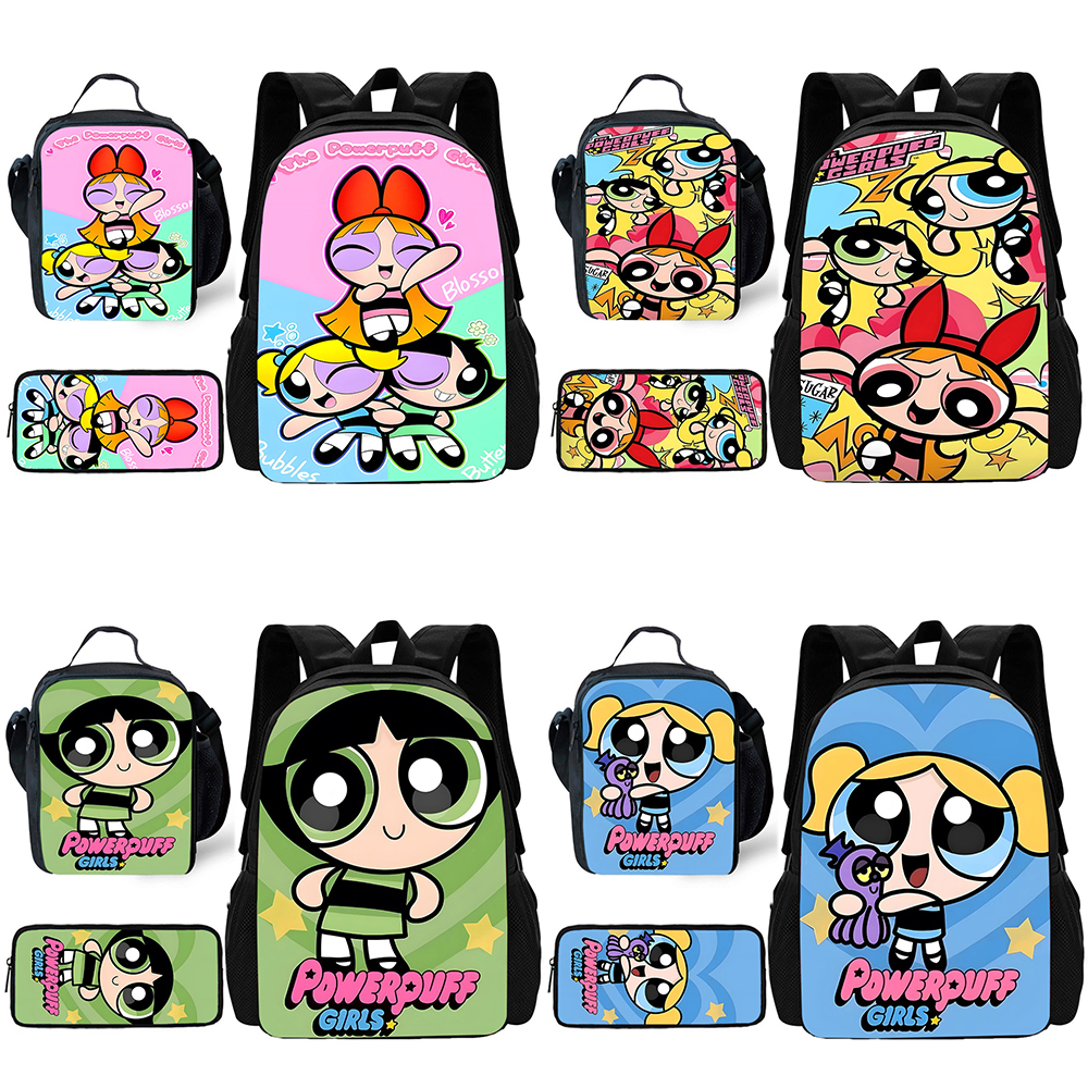 Child Cute Anime Powerpuffs Gi - School Backpack Teen avaliação e preço