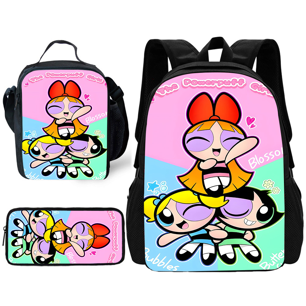 Child Cute Anime Powerpuffs Gi - School Backpack Teen avaliação e preço