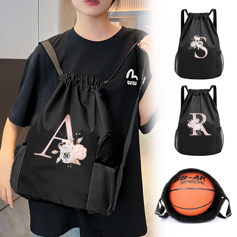 Black drawstring bag, gym back - Drawstring Gym Bag avaliação e preço