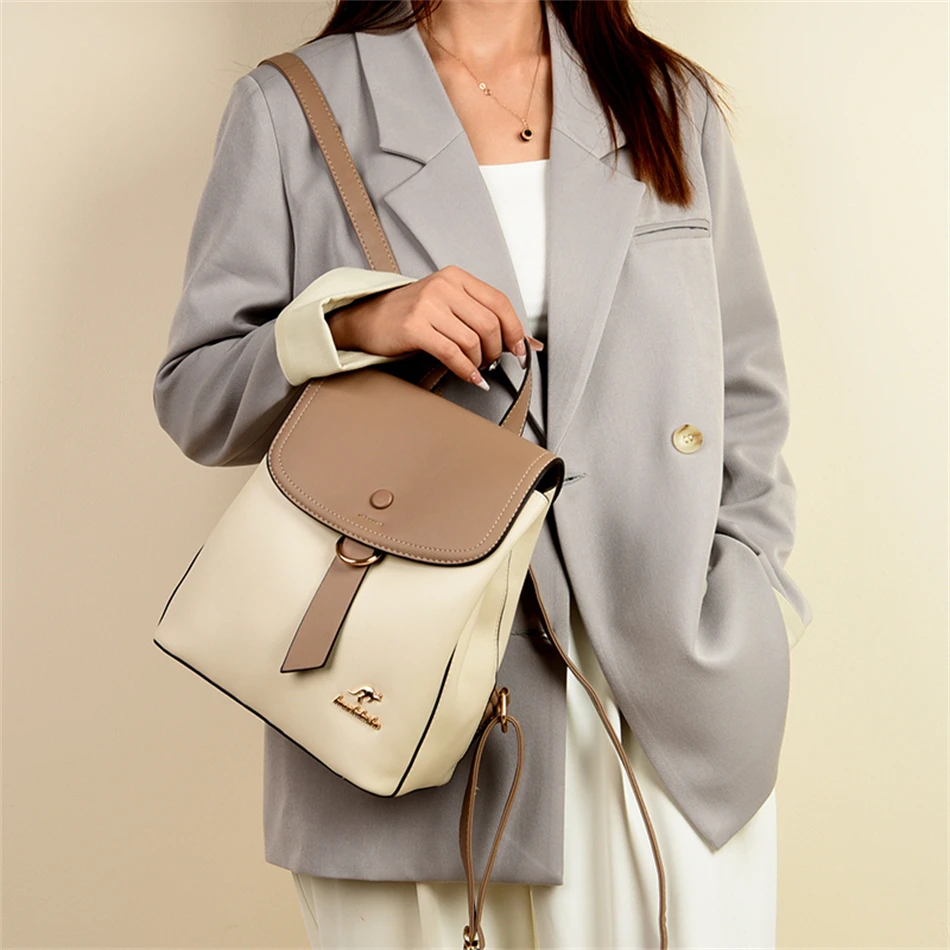 2024 High Quality Fashion Prin - Leather Backpack Vintage avaliação e preço