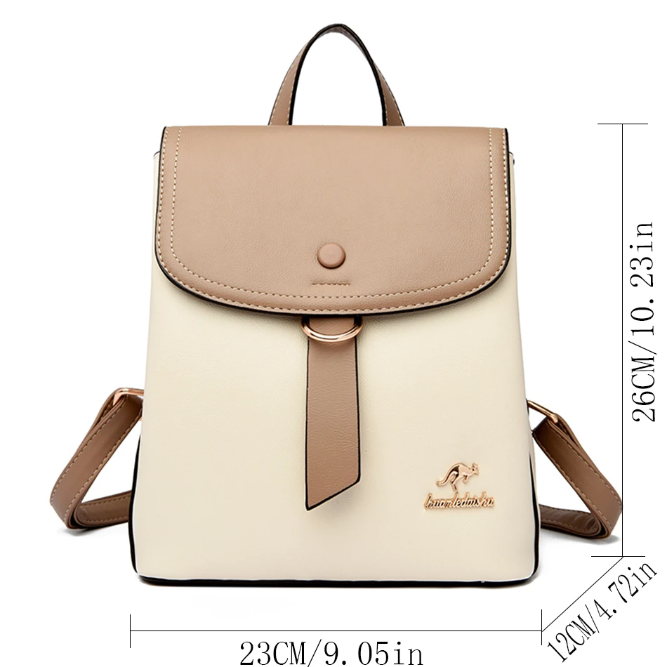 2024 High Quality Fashion Prin - Leather Backpack Vintage avaliação e preço