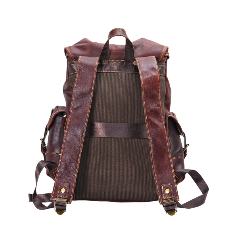 European and American vintage  - Leather Backpack Vintage avaliação e preço