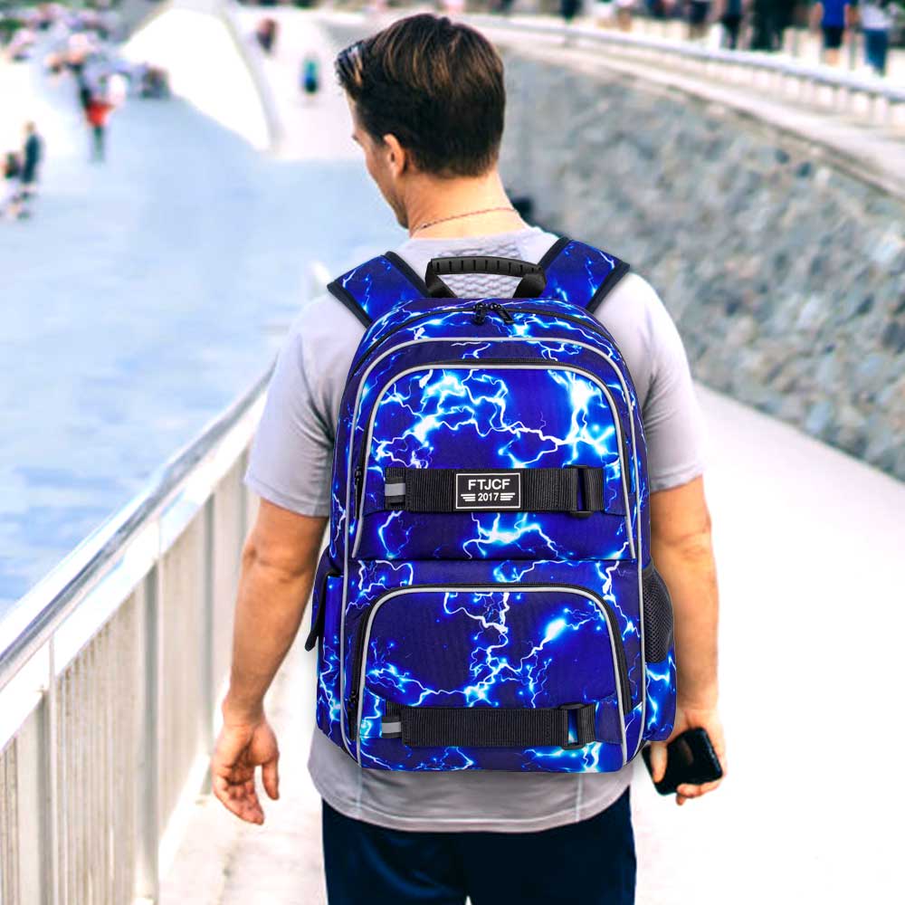 3PCS Lightning boys Backpack,  - School Backpack Teen avaliação e preço