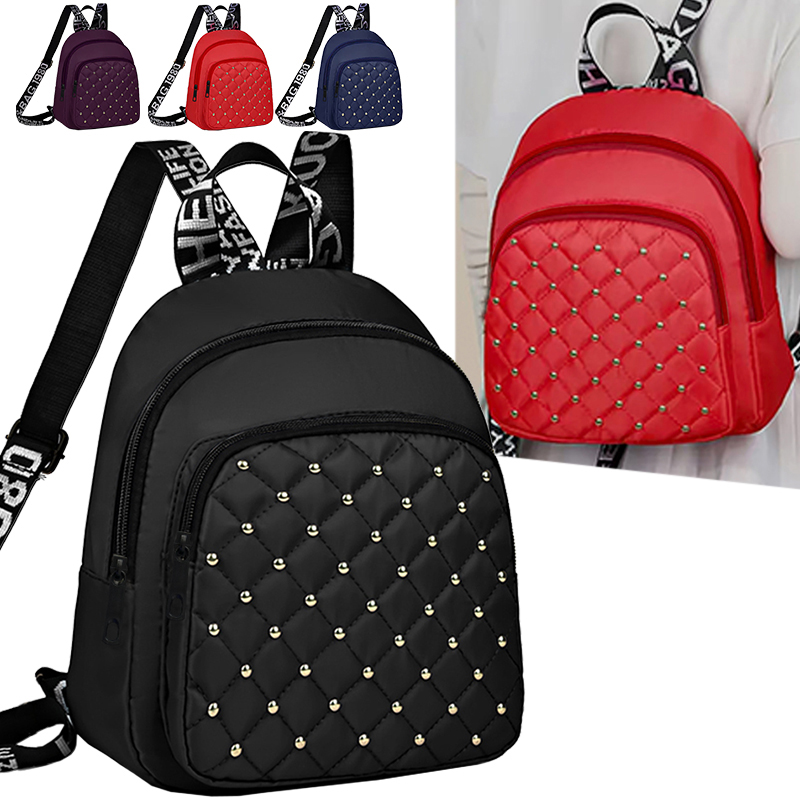 Chic Stylish Studded Backpack  - Canvas Backpack Casual avaliação e preço