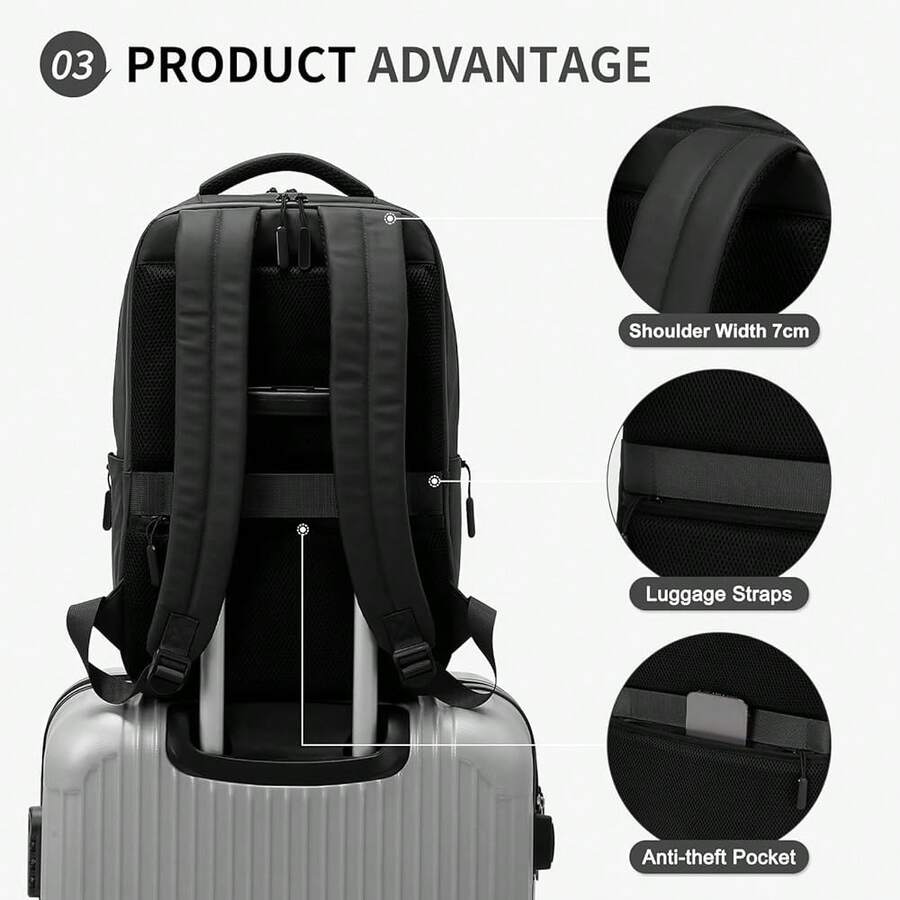 Waterproof Anti-Theft Laptop B - Laptop Backpack 15.6 avaliação e preço