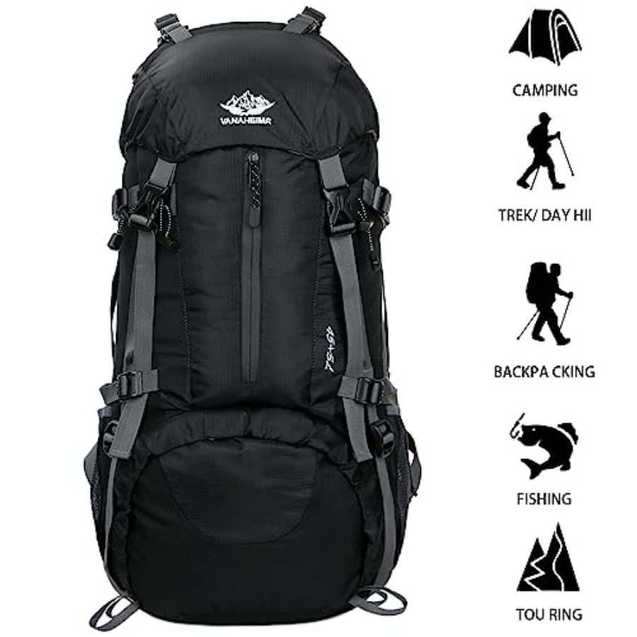 50L Hiking Backpack Men Campin - Rain Cover Backpack avaliação e preço