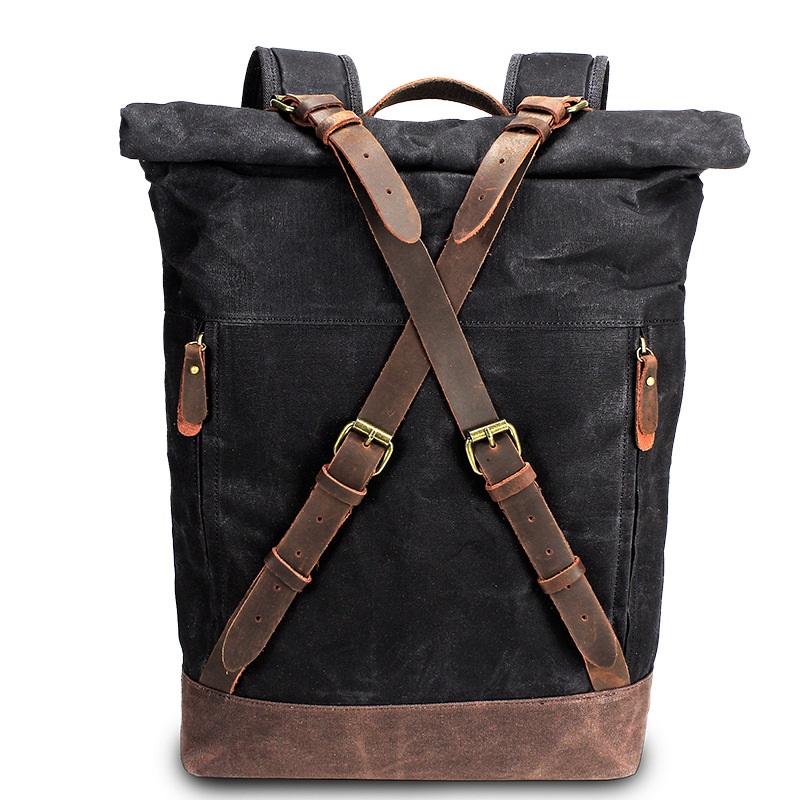 Retro Canvas Leather Backpacks - Leather Backpack Vintage avaliação e preço